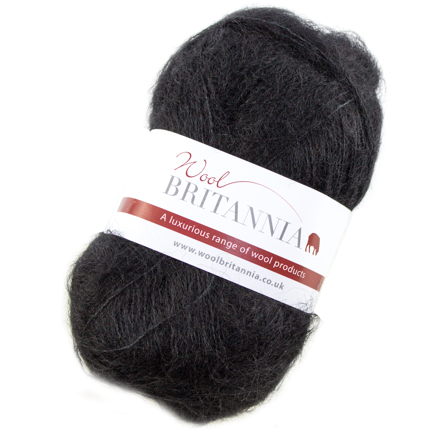 Brushed Mohair DK Double Knitting shade Black British made